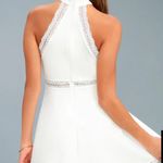 Lulus White Dress with Lace Trim Photo 8