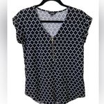 EXPRESS Short sleeve 1/2 zip blouse Photo 0