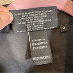 Christine Alexander Blue Rhinestone Stud Button Down Shirt Womens M Casual Black Size M Photo 4