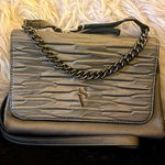 Vera Wang Simply  Silver Crossbody Bag | Chain Handle Handbag | Shoulder Purse Photo 0