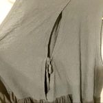 Free People  Size XS Black Right On‎ Time Ruffle Trim Sleeveless Tunic Top Photo 5