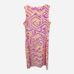 Jude Connally Beth Shift Dress XS Geometric Print Pink Orange White Sleeveless Photo 1