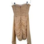 Nookie Zen Mini Dress Nude Ruched Mesh Party Cocktail Event NEW Womens Medium Photo 6