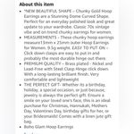 New ALLISON Atelier ROSE Chunky Gold Hoop Earrings Photo 7