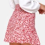 Motel Rocks  BUTTERFLY Miniskirt Pink Red Side Zip Small Photo 1
