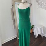 Lalavon Soft Bright Green Preppy Coquette Ribbed Bodycon Maxi Midi Dress L Size L Photo 3