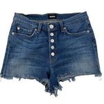 Hudson  - Zoeey Exposed Button Cut Off Denim Shorts in Blue Photo 0