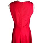 Grace Dresses Linen Blend Knee Length Fit & Flare Tank Dress Red Size 4 Photo 4