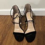 Lulus Lulu’s Black Criss Cross Strappy Open Toe Heels Size 10 US Photo 1