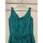 Vintage 1950's Original blue green brocade form fitted long gown Costume Theater Size 00 Photo 5