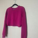GREY LAB loungewear cropped sweatshirt in fuchsia‎ Size Small Pink Photo 3
