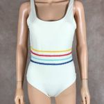 Dolce Vita Cream Kokomo Embroidered One Piece Swimsuit NEW MEDIUM Photo 3
