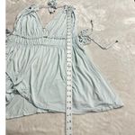 Free People  Aries Tunic Tank‎ Top Women's XS Light Blue Tie V-Neck Sleeveless Photo 11