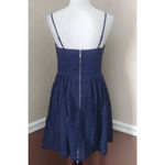 City Triangles Navy Blue Lace Overlay Pleated Skirt Sundress ModCloth  Juniors 9 Photo 4