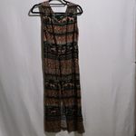 VTG 90s Zebra Safari Tank Midi Dress Sz 12 Petite Just in Thyme Tribal‎ Africa Photo 1
