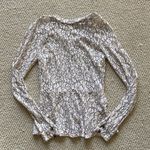 Forever 21 NEW Sheer Lacy Peplum Blouse Black White Top Shirt Size Small NWT Photo 9