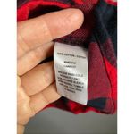 Natural Reflections  Black Red Plaid Flannel Button Up Top Size 1X Photo 4