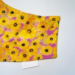 ZARA NWT Yellow & Pink Sunflower Print One Shoulder Cropped Top Photo 3