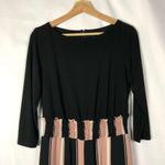 Chetta B Black & Pink Stripe Wide Leg Long Sleeve Jumpsuit XS Photo 2