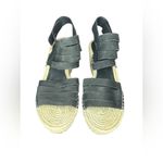 Eileen Fisher Largo Espadrille Suede Wedge Size 7.5 Black Photo 3