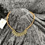 Global Goods Partners Handmade Stamped Brass Bead Bib Necklace Braided Strap Gold Photo 0