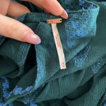 Free People  Diamond Embroidered Smock Tunic Top Size Medium Bell Sleeve Bohemian Photo 6