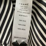 frame denim Frame Black White Striped Silk Blouse Photo 9