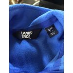 Lands' End  Womens Fleece Pullover S (6-8) 1/4 Zip Polyester EUC Long Sleeve Blue Photo 2