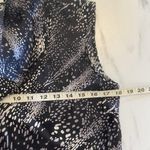 Kenneth Cole Kenneth Cole New York Women size 6 Black Gray Animal Print Silk Sleeveless Top Photo 5