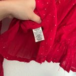 Free People  Counting Stars Long Sleeve Boho Blouse in Red XS Photo 6