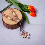 Bohemian Ethnic Style Ceramic Tassel Adjustable Necklace Sweater Chain Accessori Brown Photo 2