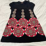 ZARA floral polka dots vintage style tunic dress Black and Red Floral LARGE NEW Photo 2