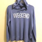 Rachel Zoe  “Weekend” lightweight hoodie sweater Periwinkle M Photo 0