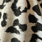 First Love  Animal Print Dolman Top (M) – Black White Rosette Boatneck Stretchy Photo 5