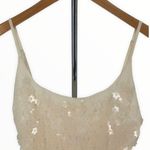 ZARA Cream Daisy 3D Appliqué Cami Strap Bodysuit Floral Snap Buttons size M Photo 2