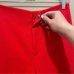 Alice + Olivia Bright Poppy Red Slim Pants Women’s Size 4 NWT Photo 3