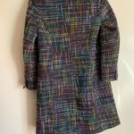 Pursuits ltd Trench Coat Jacket Womens Size 8 Wool Tweed Outerwear Vintage Black Photo 3