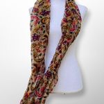 Unbranded Paisley Infinity Scarf Brown Photo 3