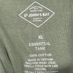st. john's bay St. John’s Bay Tank Top Women's Size XL Essential Tank Green Scoop Neck NWOT Photo 2