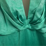 Liv Foster Foiled Satin Green Halter Dress 6 Photo 10