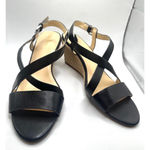 Cole Haan Women's  Black Leather Taylor Wedge Sandals Size 9.5 Photo 1