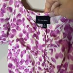 Who What Wear  Purple watercolor dot dress Photo 3