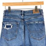 American Eagle Mom Jeans Womens 2 Medium Wash Straight Leg Stretch Streetwear Photo 4