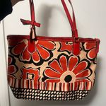 Coach Poppy Orange/Red/Black Floral Satchel/Tote Purse Bag Photo 0