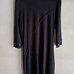 SÃO PAULO Black Sequin Asymmetrical Hem Knit Dress – Scoop Neck – Size 8 Photo 9