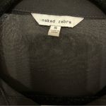 Naked Zebra Black Button Down with Crisscross Back Photo 3