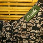 Maude  M Black Tan Open Back Mini Dress Photo 1