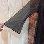 Victoria's Secret Victoria’s Secret womens open front mesh overlay cardigan black M/L Photo 1