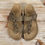 Cushionare Cushionaire Libby Taupe Braided Slip-On Sandals Women’s 8M Suede Footbed Comfort Photo 6