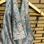 Ro & De  Blue Floral‎ Cowl Neck Tank Top Size XS Photo 2